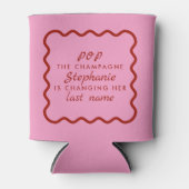 Rafraîchisseur Pour Canette Bord rose et rouge pop la nuptiale Champagne (Devant)