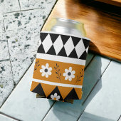 Rafraîchisseur Pour Canette Bordure Fleur Diamant Boho Motif Floral