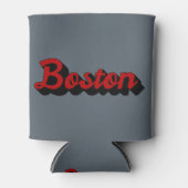 Rafraîchisseur Pour Canette Boston rouge et noir (Devant)