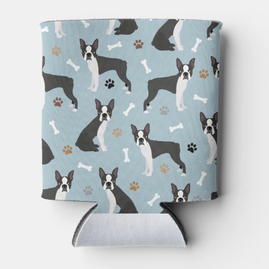 Rafraîchisseur Pour Canette Boston Terrier Bones and Paws (Devant)