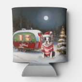 Rafraîchisseur Pour Canette Boston Terrier Caravan Christmas Adventure (Dos)