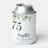 Rafraîchisseur Pour Canette Botanique Eucalyptus Vert 75e anniversaire (Can devant)