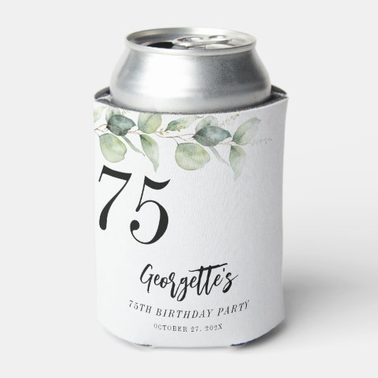 Rafraîchisseur Pour Canette Botanique Eucalyptus Vert 75e anniversaire (Can devant)