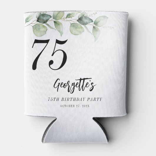 Rafraîchisseur Pour Canette Botanique Eucalyptus Vert 75e anniversaire (Devant)