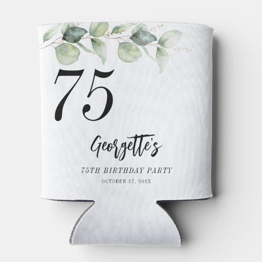 Rafraîchisseur Pour Canette Botanique Eucalyptus Vert 75e anniversaire (Dos)