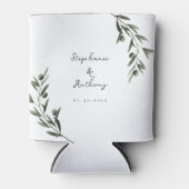 Rafraîchisseur Pour Canette Botanique Olive Branch Feuille Mariage italien (Devant)