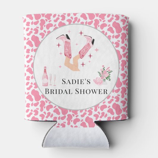 Rafraîchisseur Pour Canette Bottes en cowboy rose et Fête des mariées mousseus (Dos)