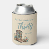 Rafraîchisseur Pour Canette Bottes occidentales Floral Trente Anniversaire Fêt (Can devant)