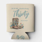 Rafraîchisseur Pour Canette Bottes occidentales Floral Trente Anniversaire Fêt (Dos)