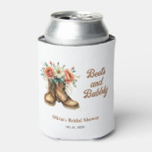 Rafraîchisseur Pour Canette Bottes occidentales rustiques et douche de mariée  (Can devant)