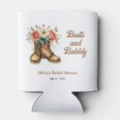 Rafraîchisseur Pour Canette Bottes occidentales rustiques et douche de mariée  (Dos)