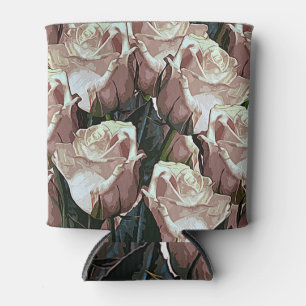 Rafraîchisseur Pour Canette Bouche rose vintage : fleurie colorée.