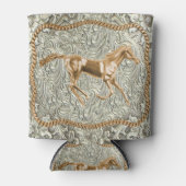 Rafraîchisseur Pour Canette Boucle de ceinture Western Gold Horse (Devant)