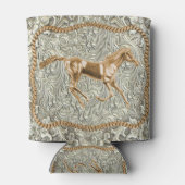 Rafraîchisseur Pour Canette Boucle de ceinture Western Gold Horse (Dos)
