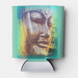 Rafraîchisseur Pour Canette Bouddha font face au vert