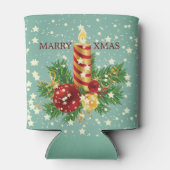 Rafraîchisseur Pour Canette Bougie De Noël Et Flammes De Neige (Dos)