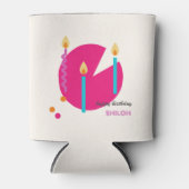 Rafraîchisseur Pour Canette Bougies de gâteau d'anniversaire Abstraites (Devant)