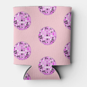 Rafraîchisseur Pour Canette Boule moderne rose violet Disco Motif Pastel rose