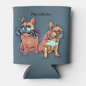 Rafraîchisseur Pour Canette Bouledogue français deux amis (Devant)