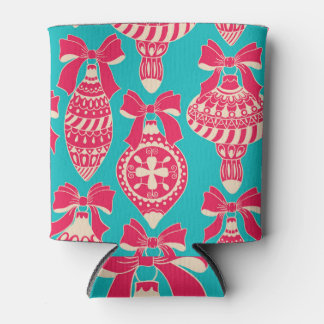 Rafraîchisseur Pour Canette Boules de Noël colorées : motif vintage.
