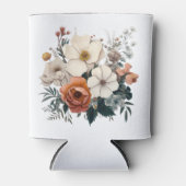 Rafraîchisseur Pour Canette Bouquet d'aquarelle avec fleurs et feuilles (Devant)