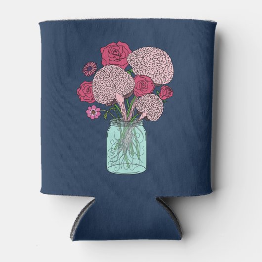 Rafraîchisseur Pour Canette Bouquet de fleurs cérébrales (Devant)