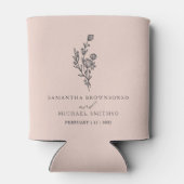 Rafraîchisseur Pour Canette Bouquet rose Mariage classique (Dos)