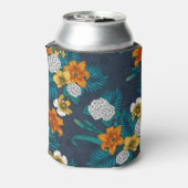 Rafraîchisseur Pour Canette Bouquet tropical sur bleu (Can Dos)