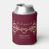 Rafraîchisseur Pour Canette Bourgogne Floral Bridesmaid (Can devant)