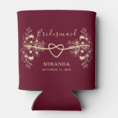 Rafraîchisseur Pour Canette Bourgogne Floral Bridesmaid (Dos)