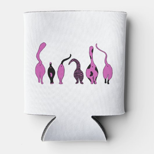 Rafraîchisseur Pour Canette Boutons de chat violet (Devant)