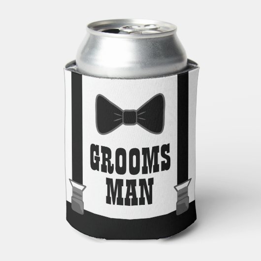 Rafraîchisseur Pour Canette Bow Cravate Groomsman Mariage cadeau (Can devant)
