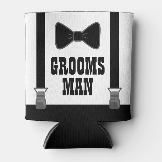 Rafraîchisseur Pour Canette Bow Cravate Groomsman Mariage cadeau (Devant)