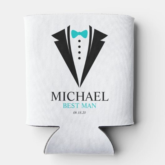 Rafraîchisseur Pour Canette Bow Cravate Tuxedo "Best Man" Personnalisé (Dos)