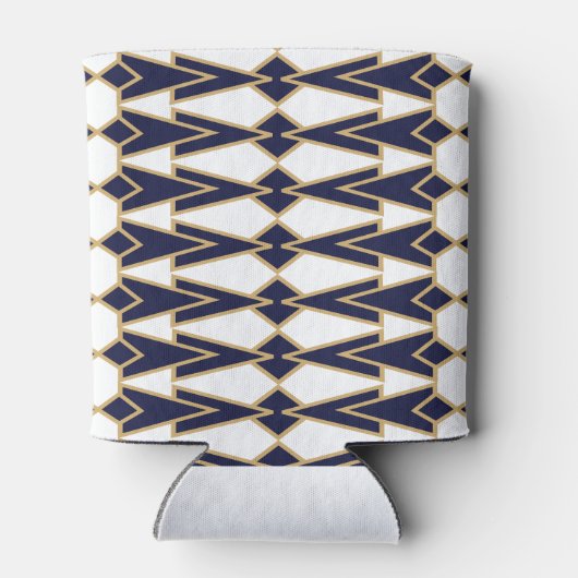 Rafraîchisseur Pour Canette Bowties bleues et dorées (Dos)