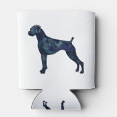 Rafraîchisseur Pour Canette Boxer Chien Oreilles naturelles Noir Aquarelle Sil (Dos)