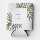 Rafraîchisseur Pour Canette Branche d'olive Mariage méditerranéen moderne (Devant)