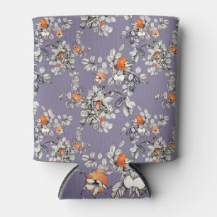 Rafraîchisseur Pour Canette Branches Roses sauvages : Motif pourpre.