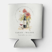 Rafraîchisseur Pour Canette Bravo à aimer Vin Rouge Jaune Floral Mariage (Devant)