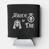 Rafraîchisseur Pour Canette bride or die skull skeleton bachelorette party (Dos)