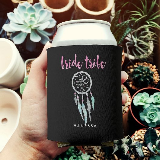 Rafraîchisseur Pour Canette Bride Tribe aquarelle Dreamcatcher Bridesmaid