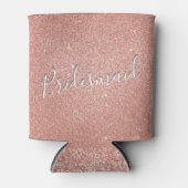 Rafraîchisseur Pour Canette Bridesmaid Rose Gold Blush Pink Can Cooler (Devant)