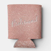 Rafraîchisseur Pour Canette Bridesmaid Rose Gold Blush Pink Can Cooler (Dos)