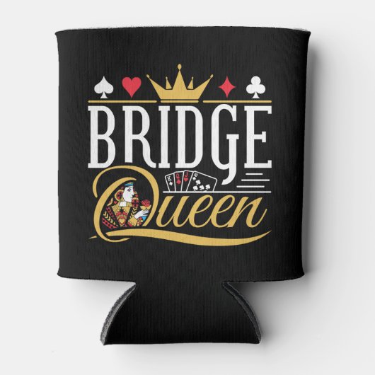 Rafraîchisseur Pour Canette Bridge Queen Card Game Women (Devant)