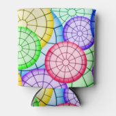 Rafraîchisseur Pour Canette Bright Colorful Abstract Circles Pattern (Devant)