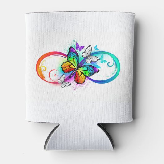 Rafraîchisseur Pour Canette Bright infinity with rainbow butterfly (Devant)