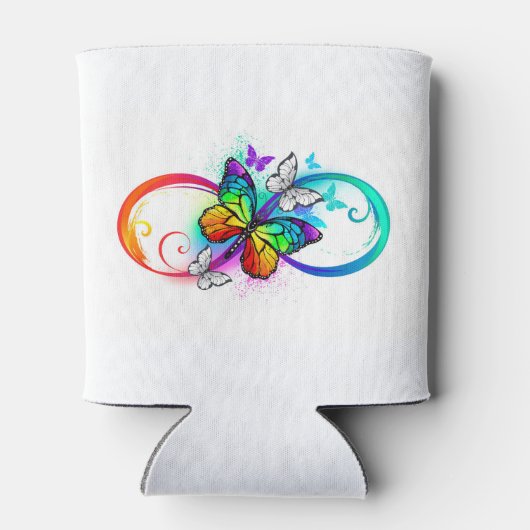 Rafraîchisseur Pour Canette Bright infinity with rainbow butterfly (Dos)
