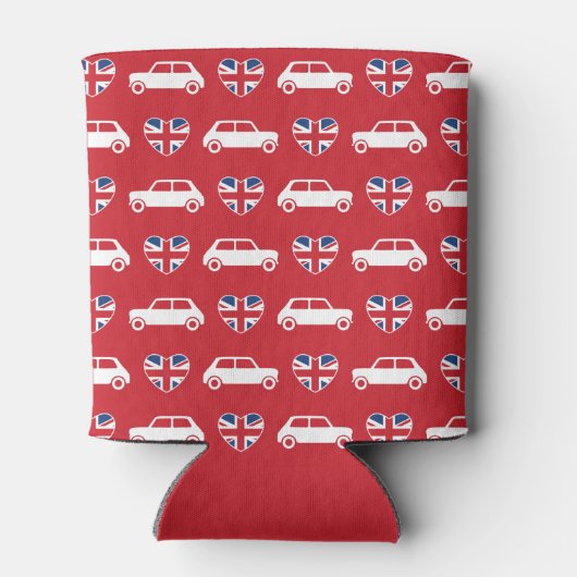 Rafraîchisseur Pour Canette British Mini Cooper Hearts - Red Can Cooler (Dos)