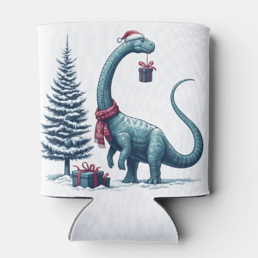 Rafraîchisseur Pour Canette Brontosaurus dinosaure de Noël (Dos)