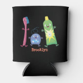 Rafraîchisseur Pour Canette Brosse à dents mignonne dentifrice dentaire soie d (Devant)